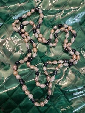 Multi-Color Freshwater Pearl Strand Necklace - Elegant Neutral Tones